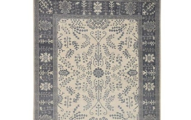 Hand-Knotted Turkish Knot Oushak Pure Wool Oriental Rug