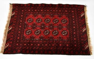 Hand Knotted Wool Persian Carpet Bokara Pattern