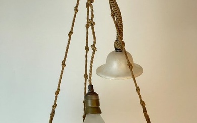 Hanging lamp - Old ceiling lamp made of marble-onyx - Marble, Onyx