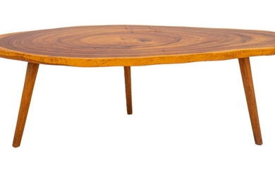 Hawaiian Mid-Century Modern Monkey Pod Wood Table