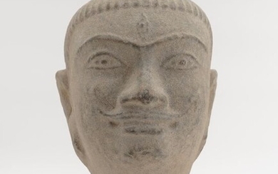 Head - Sandstone - Shiva - Style of Tháp Mam (or Binh Dinh) - Shiva Head - Vietnam - End of 12th century to early 14th century