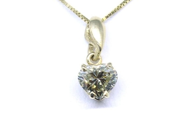 Heart - 14 kt. Yellow gold - Pendant - 0.65 ct Diamond