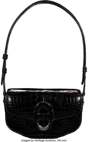 Hermès Shiny Black Alligator Cherche-Midi Mini Bag T, 2015...
