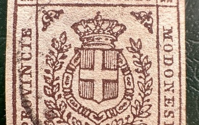 Italian Ancient States - Modena 1859 - 15 cent bruno scuro - Sasone n.13a
