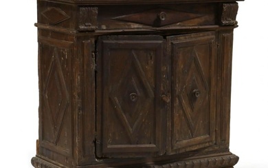 Italian Renaissance Carved Walnut Diminutive Cabinet