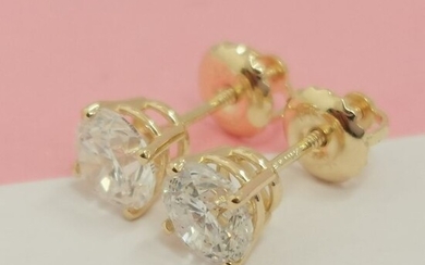 J3010724724 - 14 kt. Yellow gold - Earrings - 1.50 ct Diamond