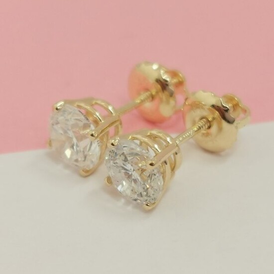 J3010724724 - 14 kt. Yellow gold - Earrings - 1.50 ct Diamond