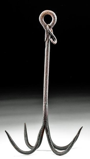 Japanese Edo Period Iron Grappling Hook - Kaginawa