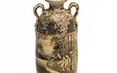 Japanese antique Nippon porcelain art nouveau vase