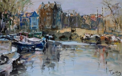 Josep Cruañas (1942) - Amsterdam, pequeño canal