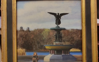 Joseph Keiffer O/C Painting Bethesda Fountain, Central Park, NYC