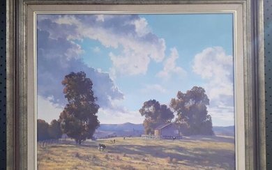 Joyce White "Afternoon Light, Castlereagh" oil on canvas on board, 60 x 70cm signed