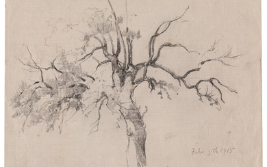 Julian Onderdonk (1882-1922), Live Oak Trees, from Nature (1915)