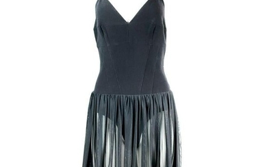 Karl Lagerfeld Black Spagetti Strap Mini Dress Size 40