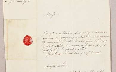 LIGNE, Charles-Joseph prince de Lettre aut. s. à "Monsieur le Baron". Anvers 7 janvier 1785...