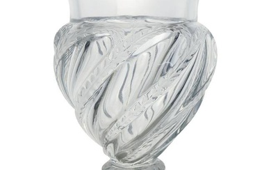Lalique "Ermenonville" Crystal Glass Vase
