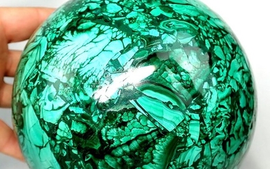 Large First Quality Natural Malachite Sphere - 155.15×155.15×155.15 mm - 4727 g