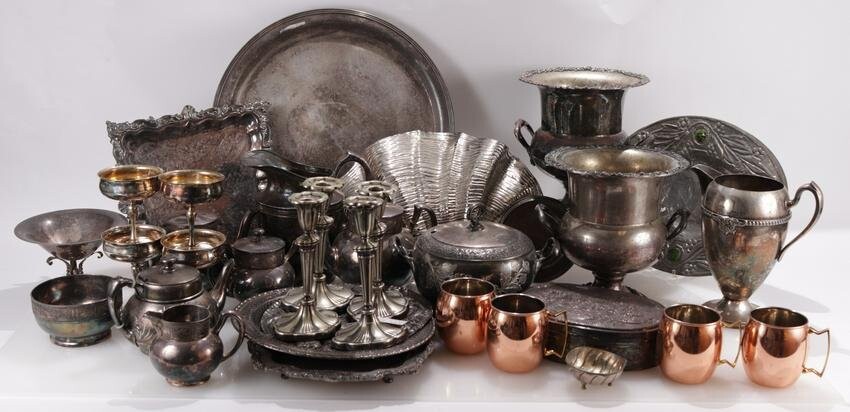 Large Lot of Silver Plate Pieces