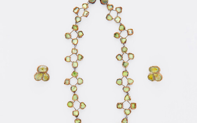 Line Vautrin, Necklace and pair of earrings