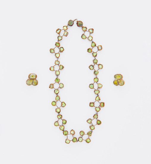 Line Vautrin, Necklace and pair of earrings
