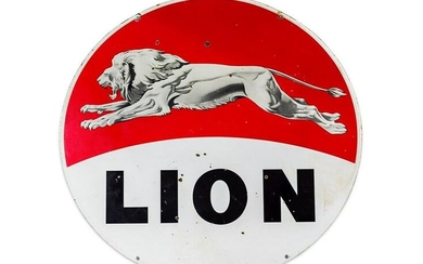 Lion Porcelain Sign