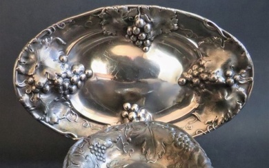 Lot 2 Antique Art Nouveau bowls, silver plate, Apollo 1910s & Homan MFG 1903