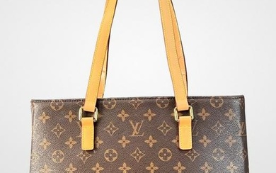 Louis Vuitton Brown Monogram Tote Bag/ Handbag