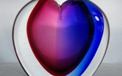 Luigi Onesto - Oball - Vase/Soliflore in the shape of a Heart - Glass, summerso