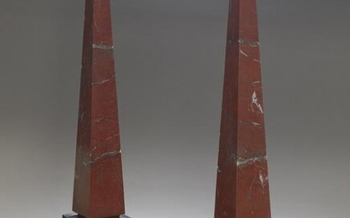 MANIFATTURA ITALIANA Pair of obelisks.