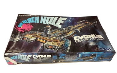 MPC Walt Disney Studios (c1979) The Black Hole Cygnus 1:4225 Scale unconstructed model kit, in original interior packaging sealed, boxed (crumpled) No.1-1983 (Approx two feet long) (1)