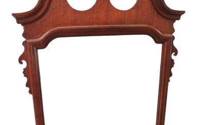 Mahogany traditional beveled mirror in frame