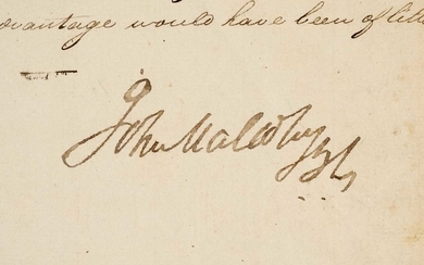 Malcolm (Sir John). Signed manuscript report on the siege of Asirgarh, 1819, & 2 others