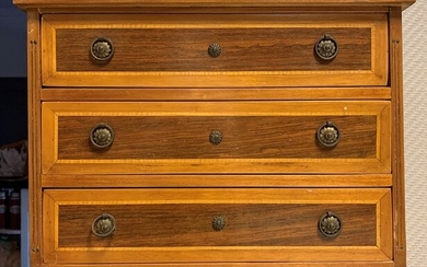 Master Cabinet: Chest of drawers (h. 27cm) - Louis XVI Style - Rosewood, Fruitwood - Around 1900
