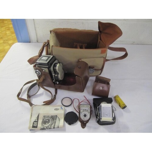 Meopta Flexaret Automat Camera in Leather Case with Accessor...