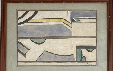Michel ANDREENKO [ukrainien] (1894-1982) Composition Aquarelle signée en bas à droite 20 x 28.5 cm...
