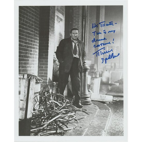 Mickey Spillane (2) Signed Photographs