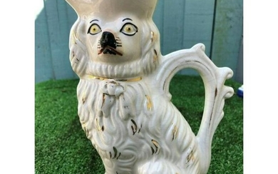 Mid 19thc English Staffordshire Spaniel Dog Porcelain
