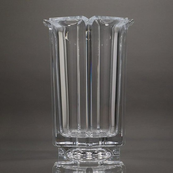 Mid-Century Modern Design Clear Lucite Tall Vase