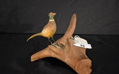 Miniature Carved Pheasant