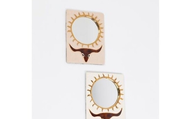 Mithé Espelt (1923-2020) Set of two 'Belugo' mirrors