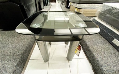 Modern chrome / glass end table