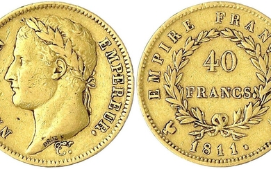 Monnaies et médailles d'or étrangères, France, Napoléon Ier, 1804-1814/15, 40 Francs 1811 A, Paris. 12,9...