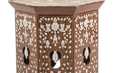 Moorish Mother-of-Pearl Inlaid Octagonal Tabouret