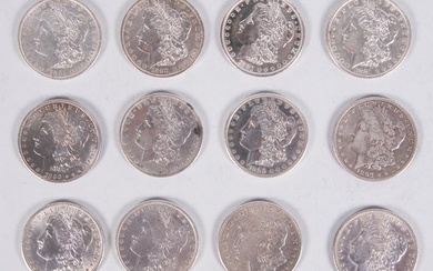 Morgan Dollars 12x (1879 S, 1881, 1881 S, 1889, 1890 O, 1891, 1896, 1897 O, 1898 O, 1900, 1921D and
