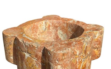 Mortar - Red marble mortar from the first half of the 20th century 22 x 22 x H20 cm. - Marble
