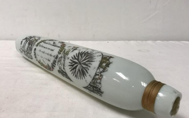 NAILSEA-TYPE BLOWN GLASS ROLLING PIN, ANTIQUE