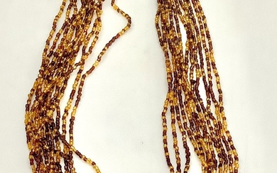 Necklace made of antique beads. Art Deco, handmade. Honey, amber beads. Excellent preservation