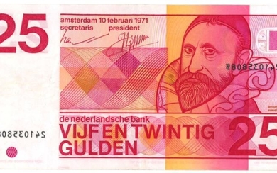 Nederland. 25 gulden. Bankbiljet. Type 1971. Sweelinck - Fraai / Zeer Fraai.