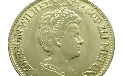 Netherlands. 10 Gulden 1917 Wilhelmina