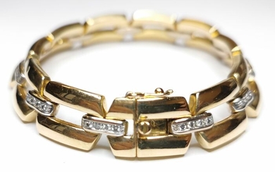 No Reserve - 18 kt. Gold - Bracelet - Diamonds